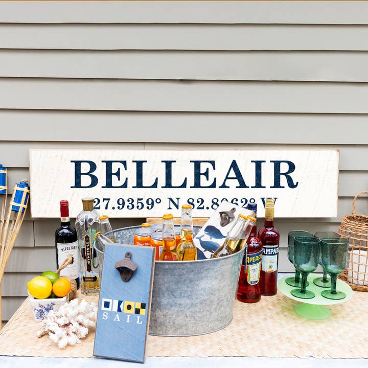 Rustic Marlin - Wholesale Sign - Personalized Your Place With Coordinates Barn Wood Sign1