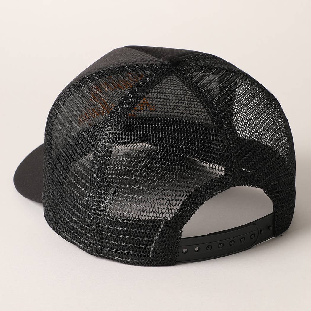 Fashion City – boné - Mulher por atacado – Chapéu de caminhoneiro em espuma de bordado rápido Going Nowhere6