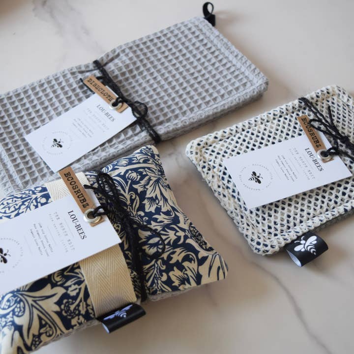 Lou Bees - Wholesale Dishcloth - Eco Kitchen Trio Pack – William Morris & Striped Linen11