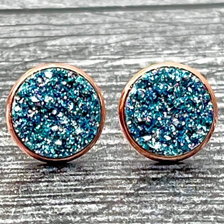 dark teal earrings