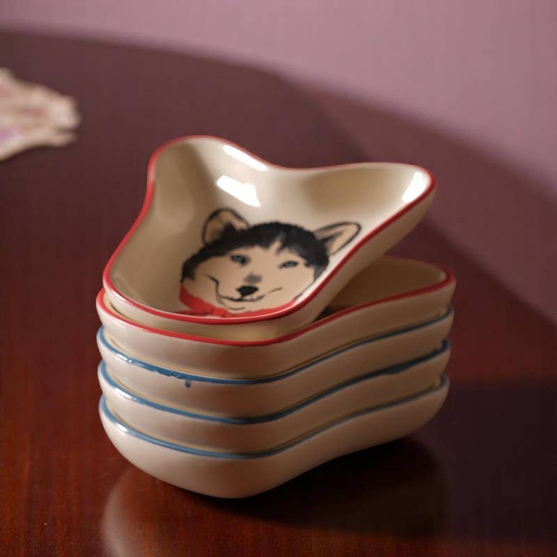 Homerely (We Cover All Import Duties) - Wholesale Decorative Plate/Dish/Bowl - Cute Dog Design Ceramic Sauce Dish7