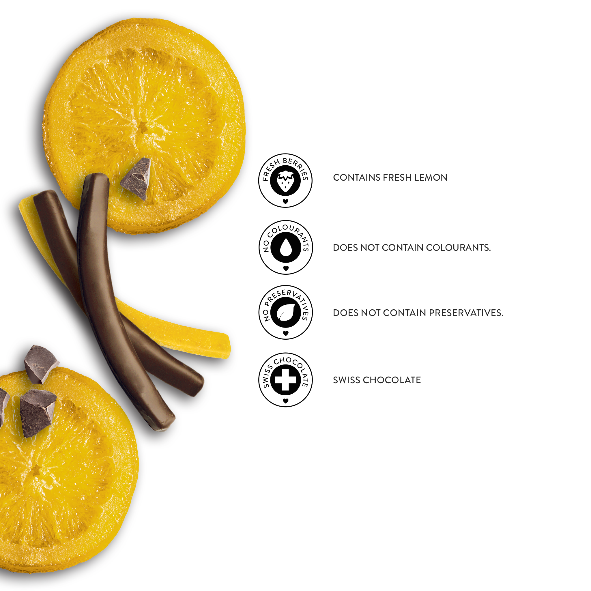 Patislove – Doces cobertos de chocolate por atacado – Chocolate Negro com Pau de Limão, 80G2