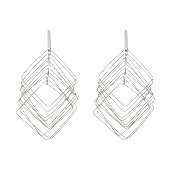 SE776(SS) Many-Looped Stainless Steel Earrings for wholesale by Sai Brazil