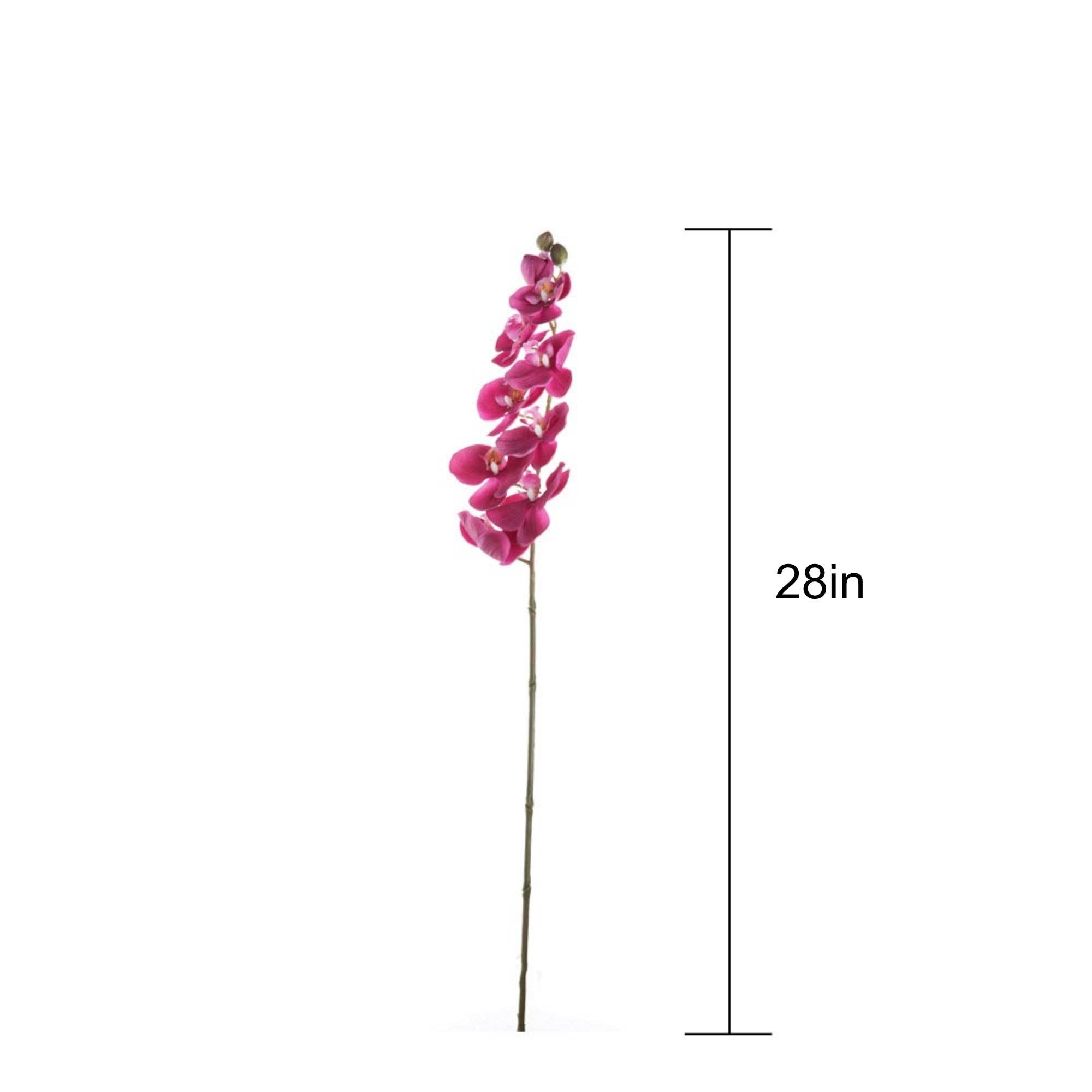 Sun Decorer - Wholesale Artificial flowers - Set of 2 Artificial Phalaenopsis Orchid Stems, 28 inches4