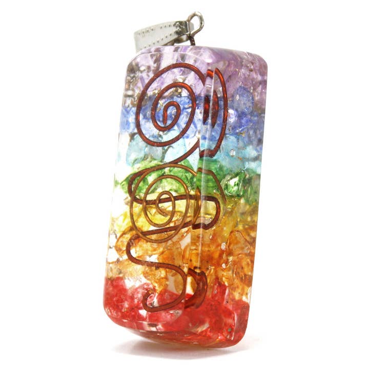 AW Artisan - Wholesale Jewelry - Maternity - Orgonite Pendants - Rainbow2