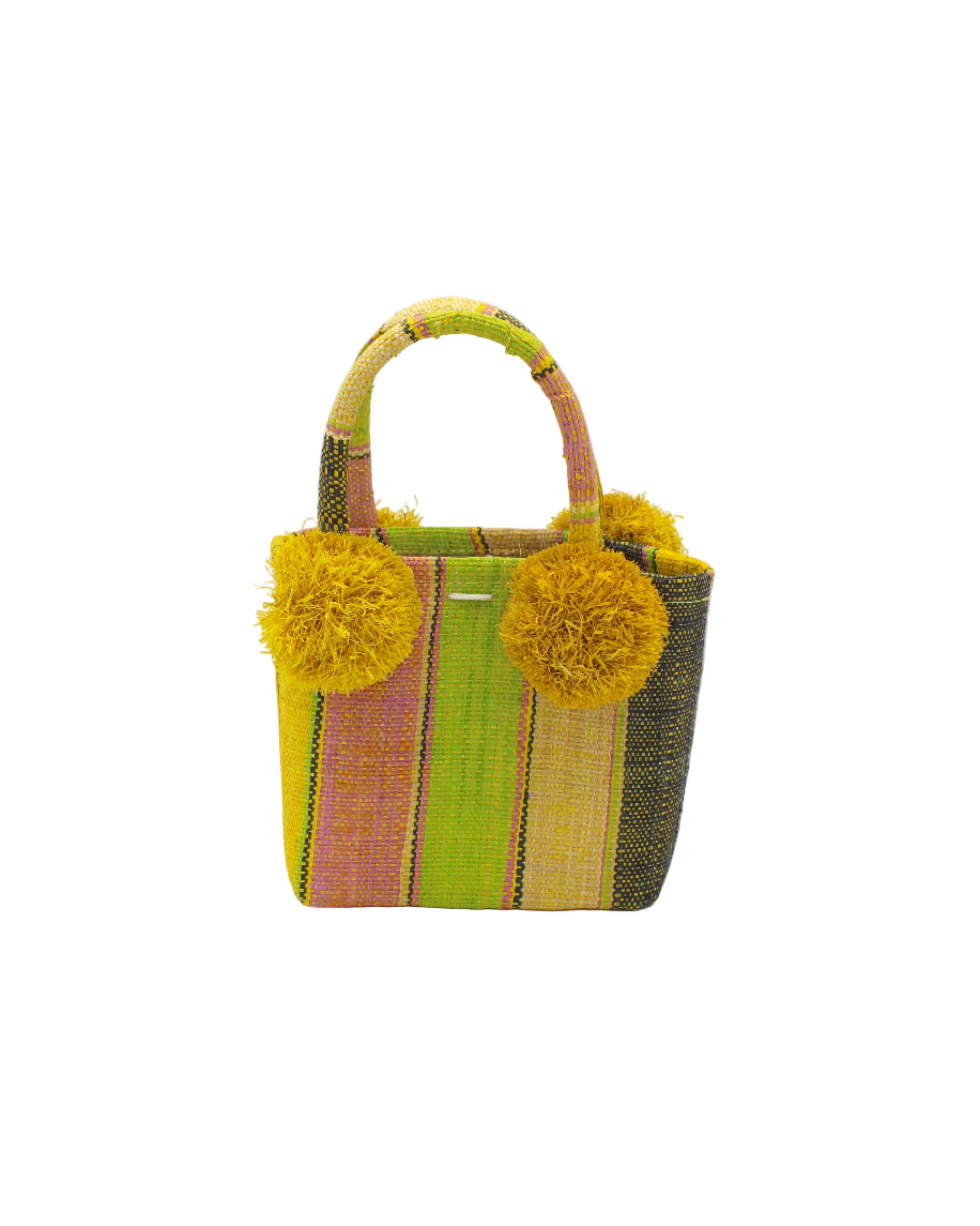 Shebobo - Venta al por mayor Bolso con asas - Mujer - Bolso mini de rafia Schooner con pompón4