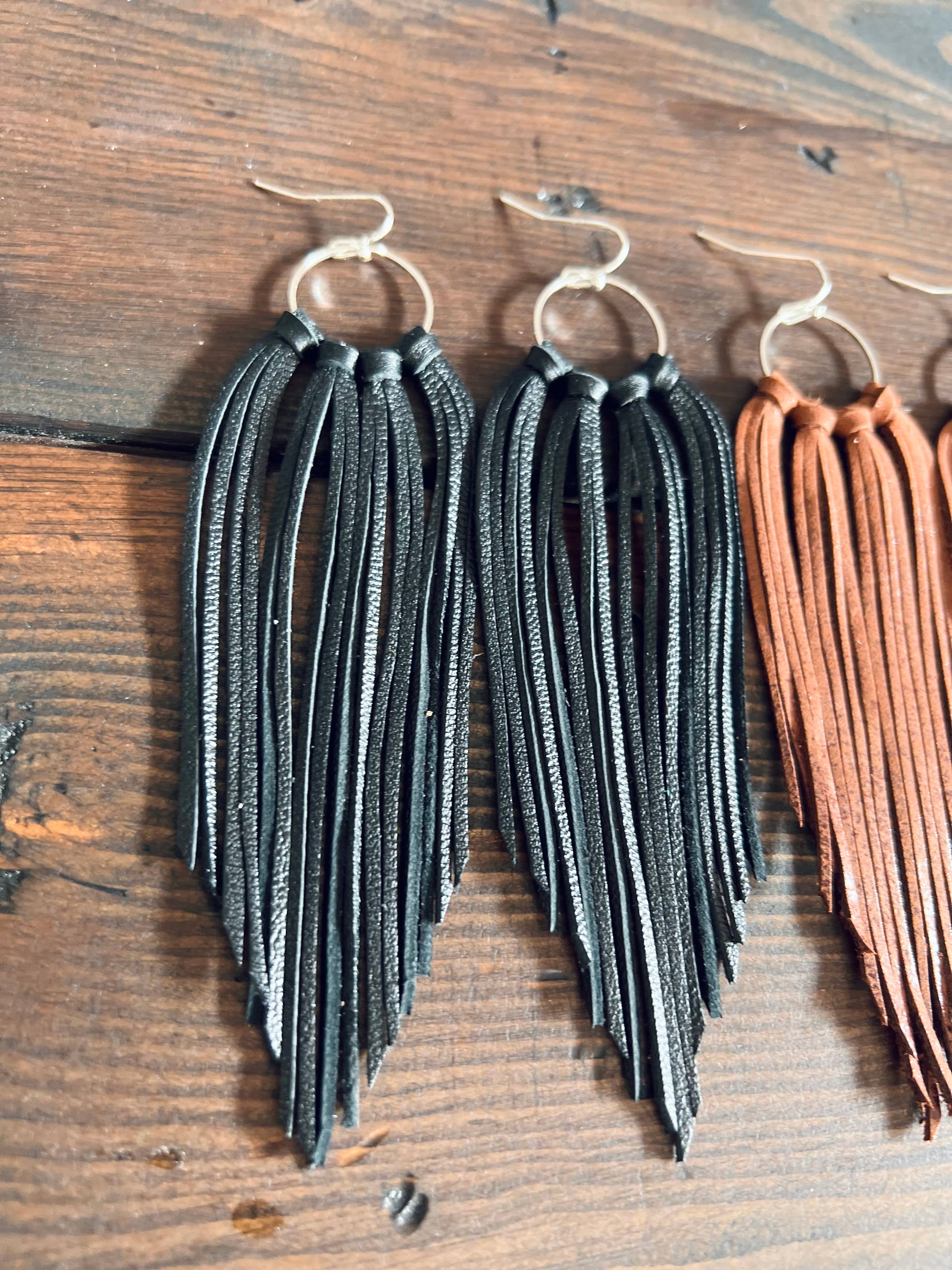 Fringed In Faith - Wholesale Tassel Earrings - Bozeman Fringe Earrings0