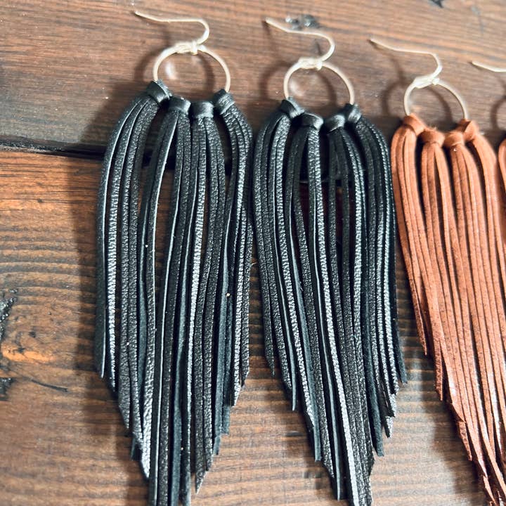 Fringed In Faith - Wholesale Tassel Earrings - Bozeman Fringe Earrings