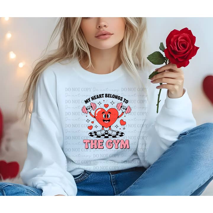 6656 - My heart belongs to the gym *DTF Transfer for wholesale by It's Transfer Time