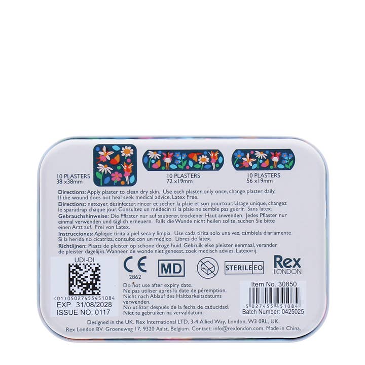Rex B2B - UK – wholesale Plasters/bandages – Kids & Baby – Children's plasters in a tin (30 pcs) - Fairies in the Garde2