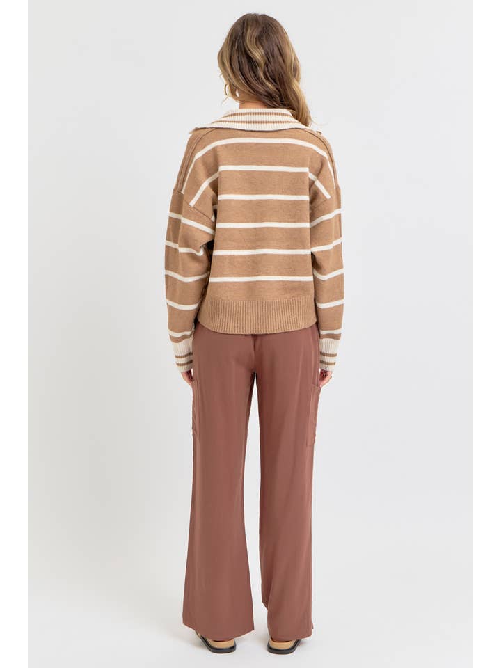 Sweet Lovely by Jen - Wholesale Knit Sweater - Women's - STRIPED EVERYDAY KNIT SWEATER22