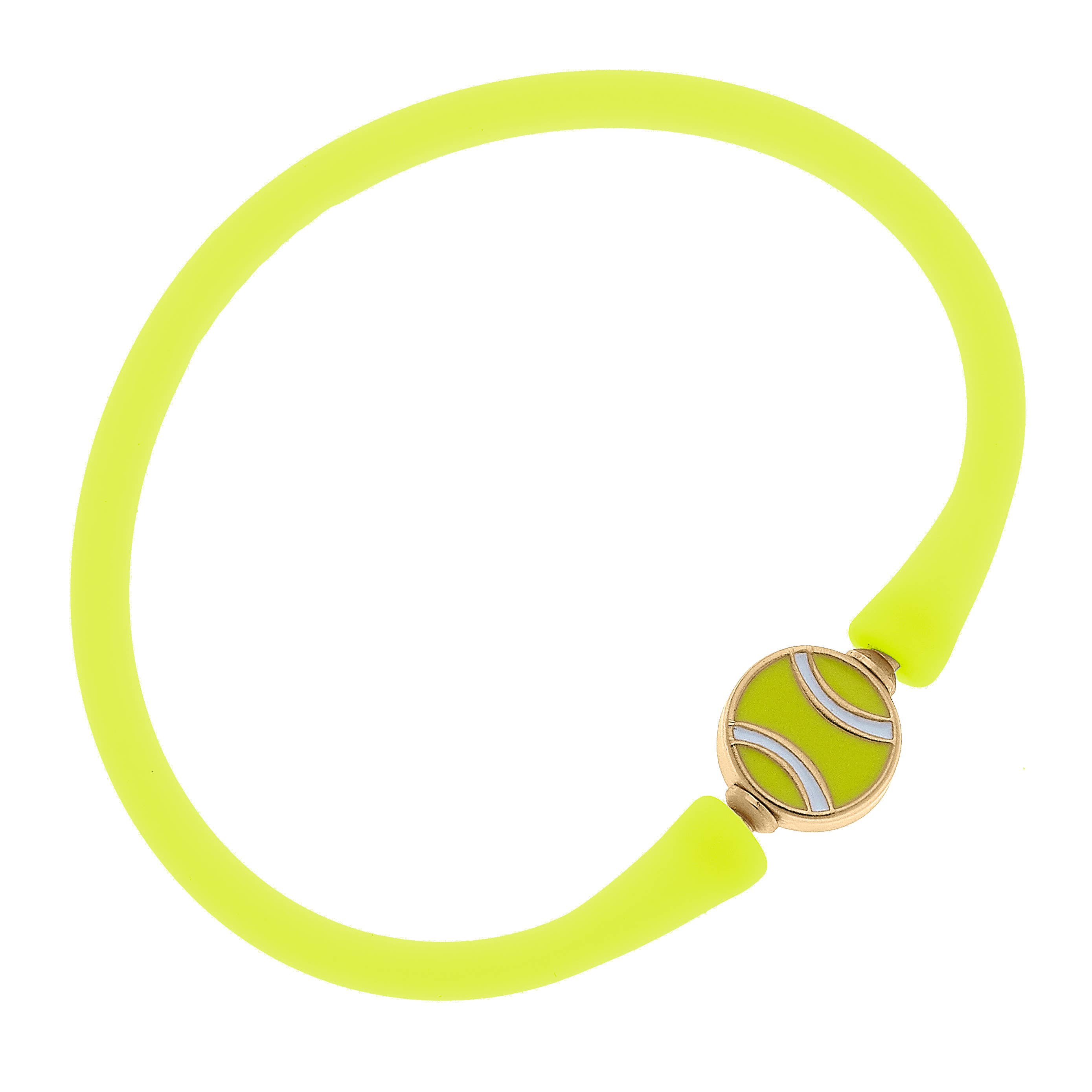 Canvas Style - Venta al por mayor Brazalete - Pulsera Bali de silicona con pelota de tenis esmaltada7
