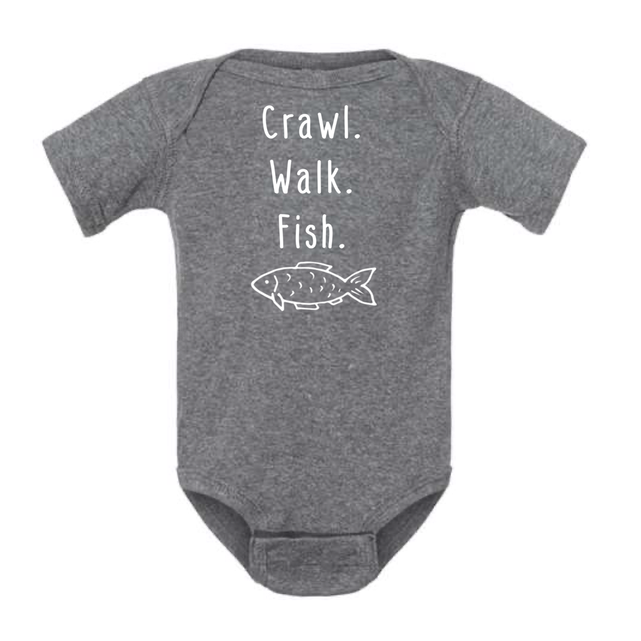 dkhandmade - Wholesale Bodysuit (Non-Footed) - Baby - CRAWL WALK FISH BABY ONESIE 6