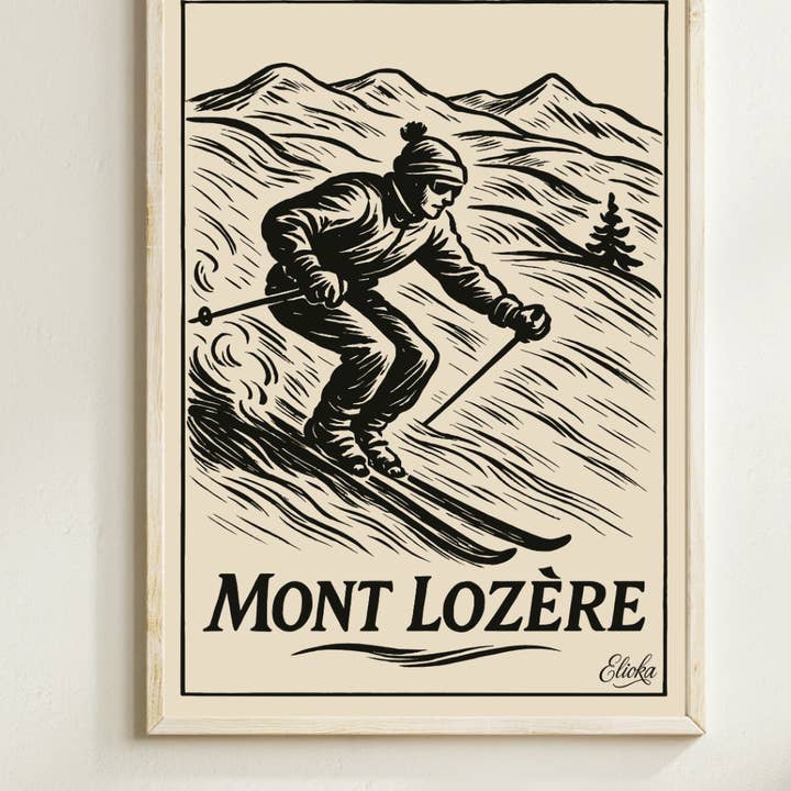 ELIOKA - Wholesale Poster - Ski display Mont Lozère1