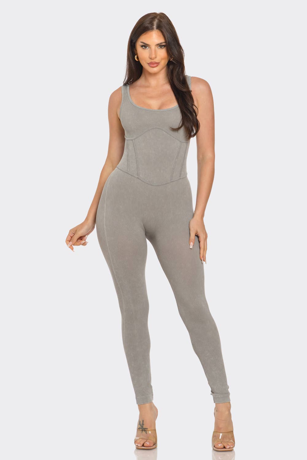 Julia by LoveJ - Wholesale Jumpsuit - Women's - Front Scoop Neck Corset Style Jumpsuits13