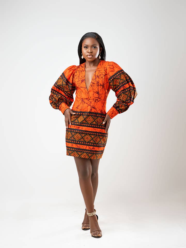 ETNICA – Engroshandel Kjole - Dame – African Print Idabato ballonærmet kjole