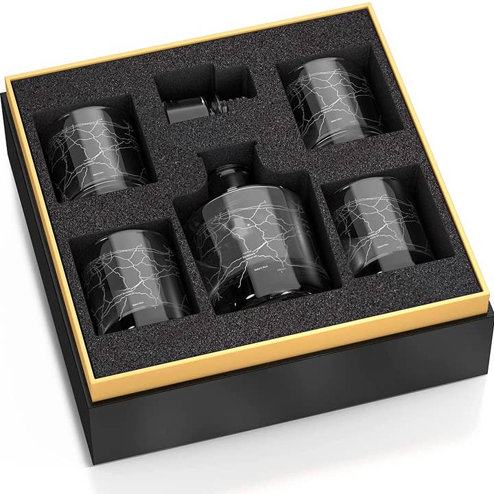 Old Southern Brass - Wholesale Decanter - Kentucky Bourbon Trail Decanter Whiskey Glass Gift Set5