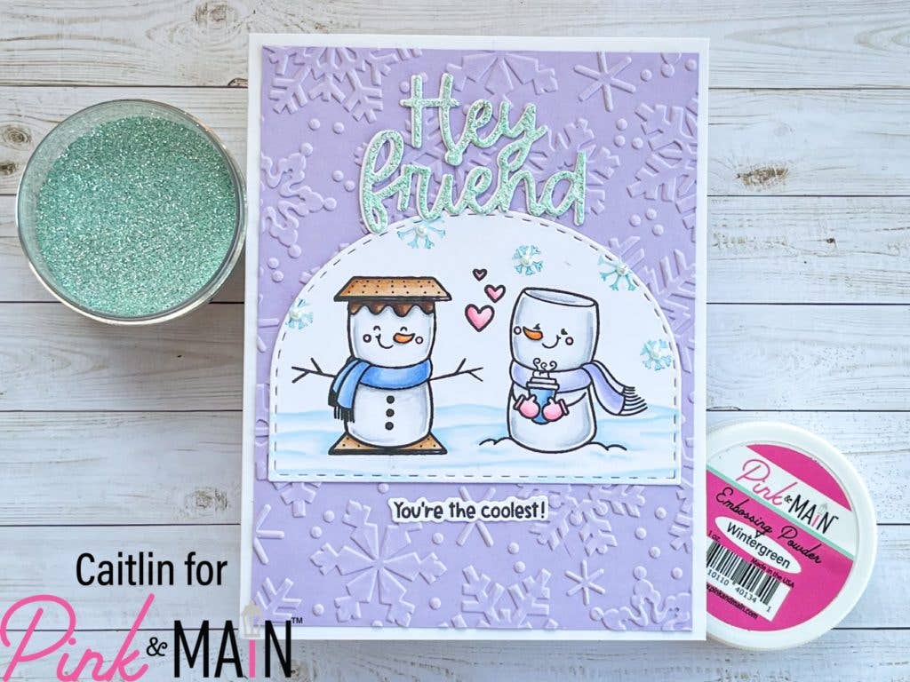 Pink and Main – wholesale Craft supplies – Wintergreen Embossing Powder3