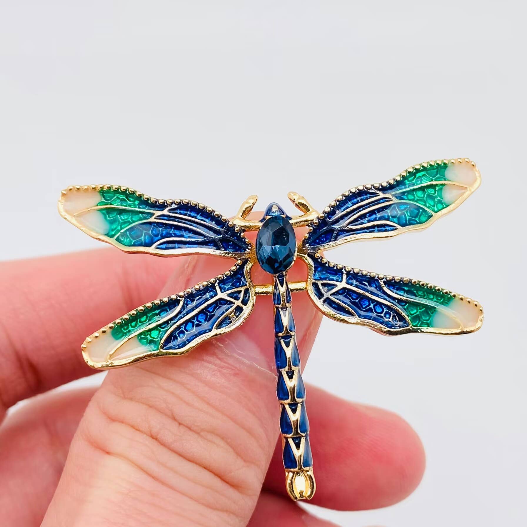 Mio Queena - Wholesale Brooch - Rhinestone Enamel Dragonfly Brooch Clothes Pin6
