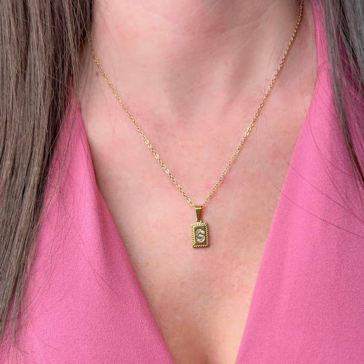 Savvy Bling - Wholesale Pendant/charm necklace - Initial Balloon Bubble Gold Necklace60