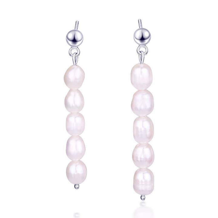 Droplet Pearl Örhängen - Silver för wholesale av Silver Linings Collection