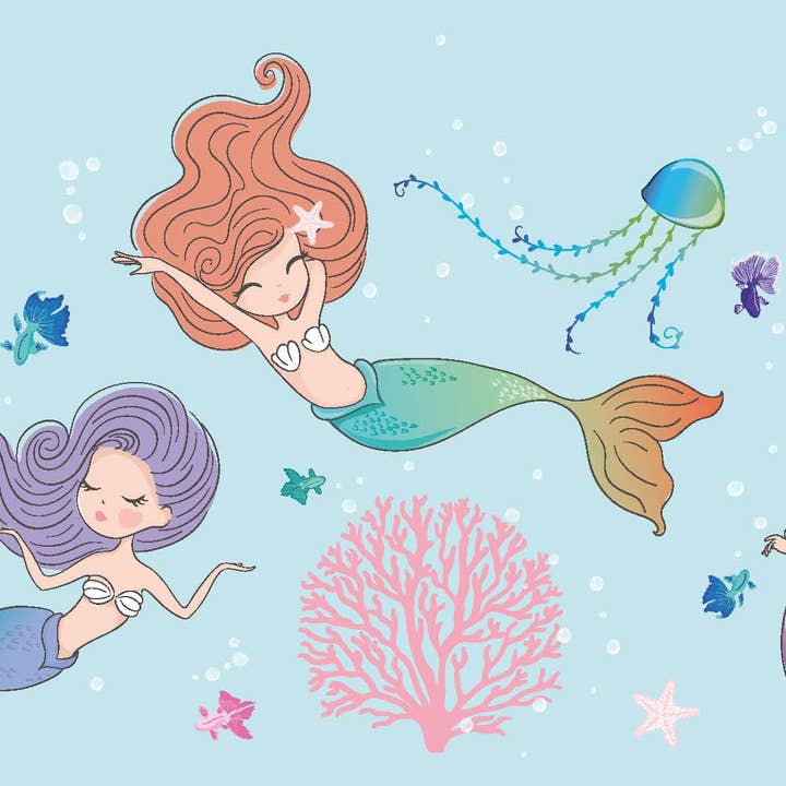 Girls Vinyl Desk Pad - Three Mermaids for wholesale by cover-your-desk