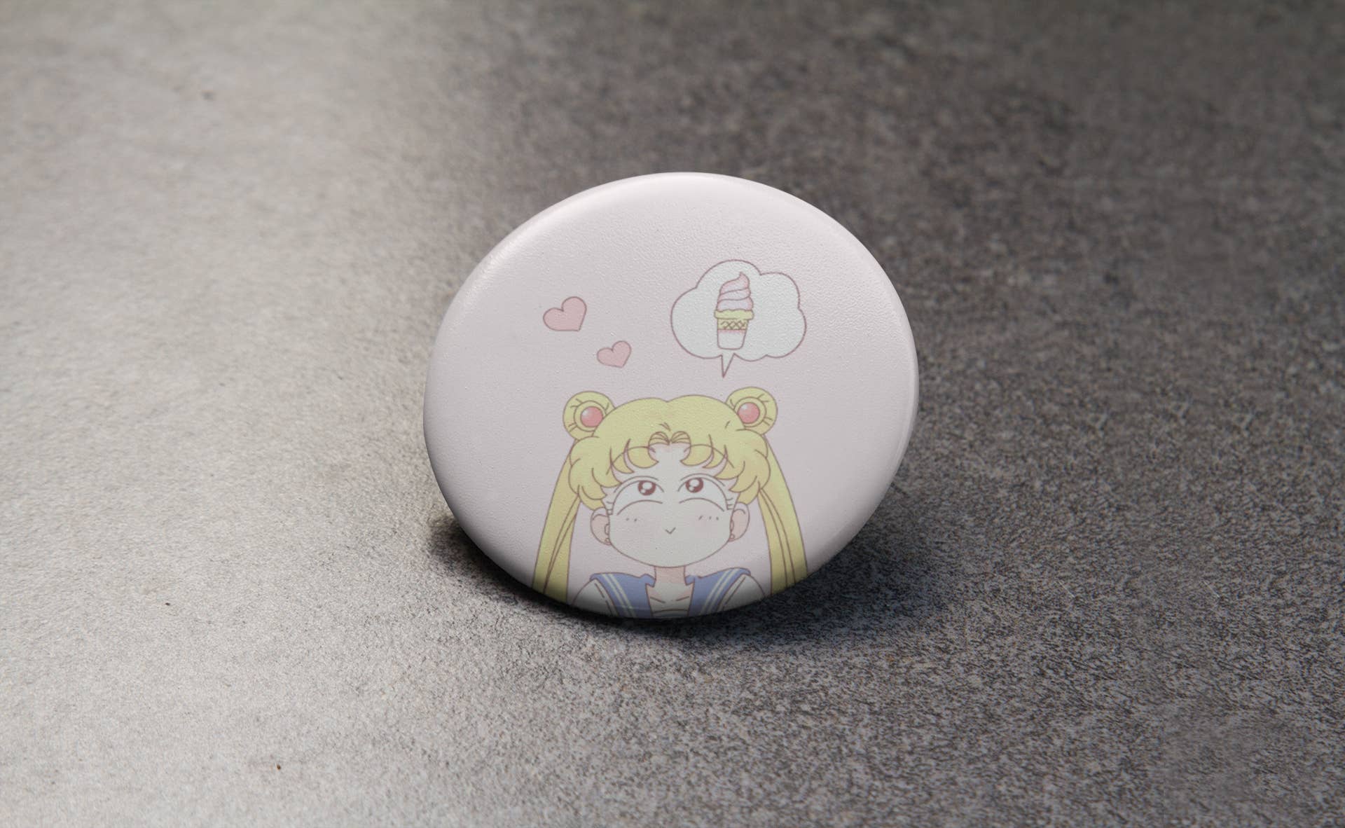 CultPOP - Wholesale Lapel Pin/Button - Sailor Moon Ice Cream Button Pin