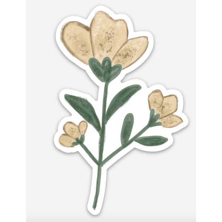 Adesivo in Vinile Ranuncolo Rustico - Decalcomania Floreale Impermeabile per la vendita all'ingrosso da parte di mo.mitt