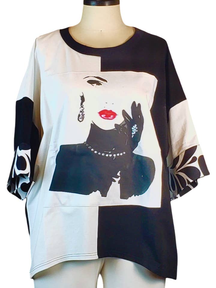 The "Glamour Girl" Oversized Knit Top for wholesale by ZYM