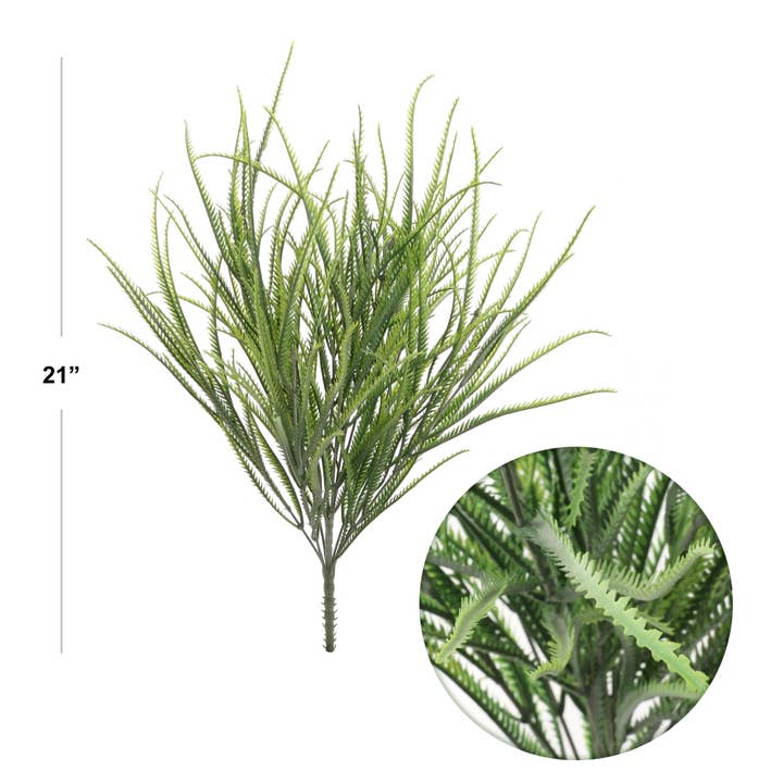 Larksilk - Wholesale Artificial Plant - 21" Millet Grass Bush With 12 Fronds Faux1
