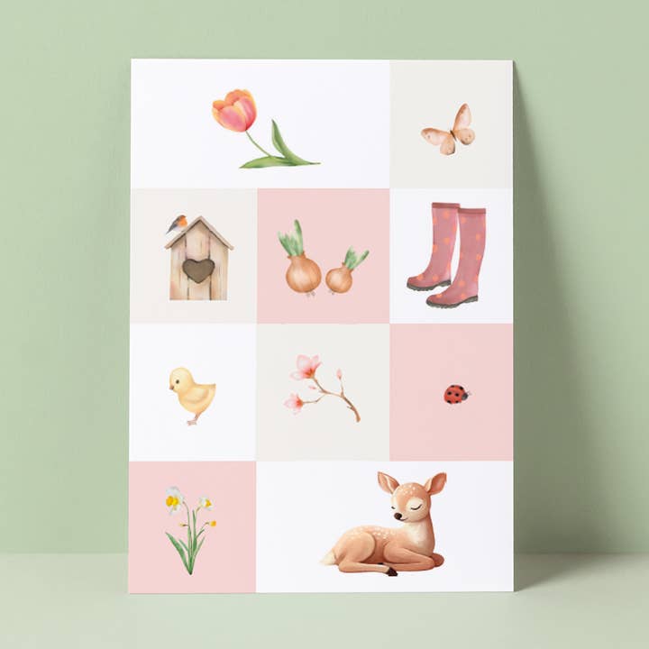 Postkarte | Jahreszeit Frühling für den Großhandel von Studio Poppybird