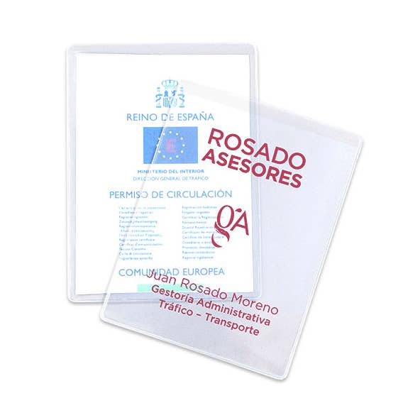 Simple Transparent Circulation Permit Case A6 for wholesale by PLASTÍNEZ GROUP