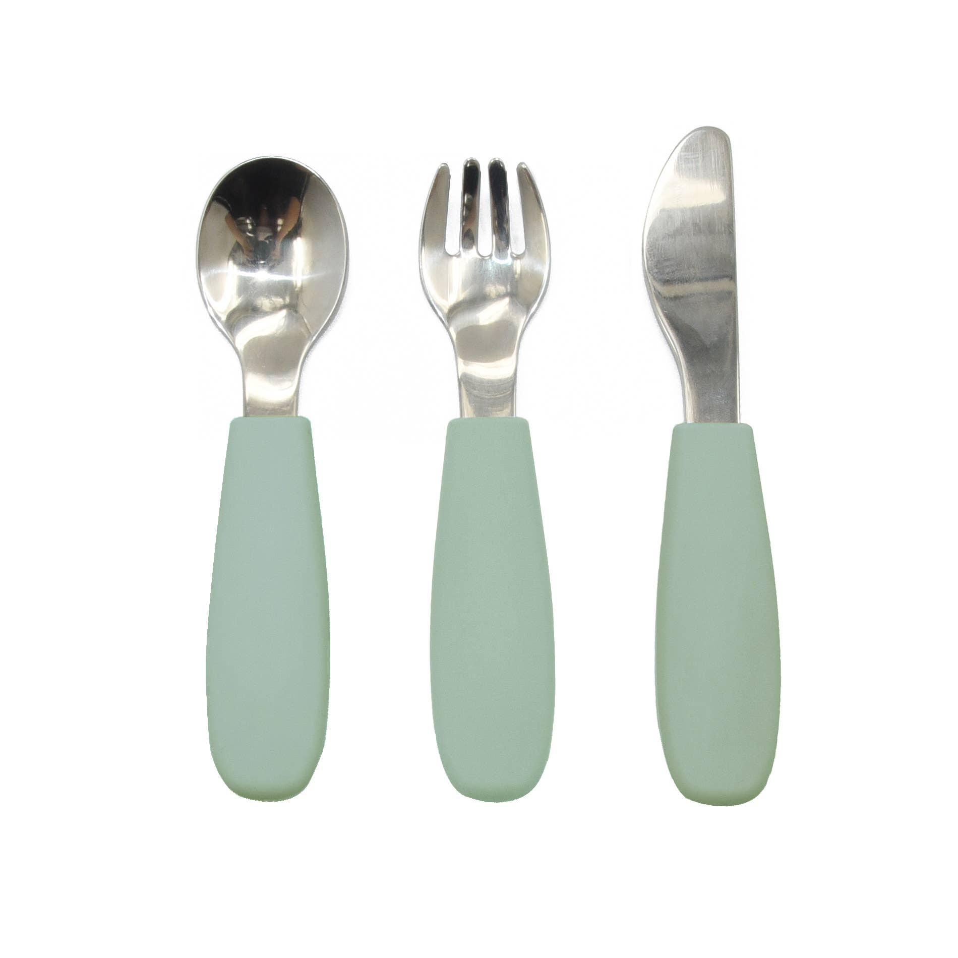 Summerville organic - Wholesale Flatware Set - Kids & Baby - Cutlery Silicone-steel Cameo Green