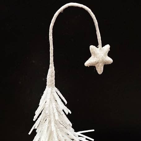 Impressive Enterprises, Inc. - Wholesale Christmas Decoration - ISB75051- 8in Snowy Shooting Star Mini Tree-White1