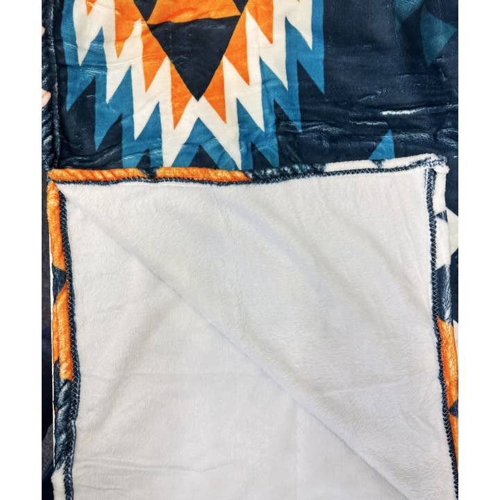 DESHENG ENTERPRISE - Wholesale Throw Blanket - AZTEC WESTERN PRINT FLANNEL BLANKET 2