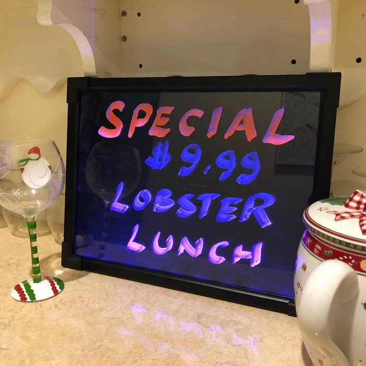 Flashing Illuminated Erasable Neon LED Message Menu Sign Writing Board 14748 for wholesale by FIXTUREDISPLAYS