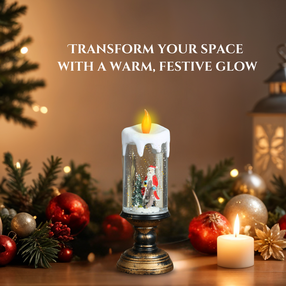 SINT - Wholesale Christmas Decoration - SINT Christmas Musical Snow Globe Candlestick Lantern5