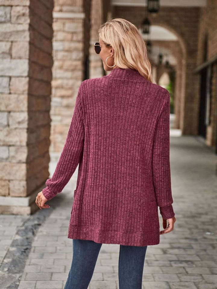 Beyond Apparel - Wholesale Cardigan - Women's - Open Front Cardigan with Pockets1