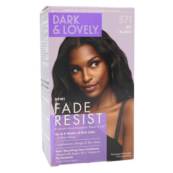 Dark And Lovely Fade Resist Hair Color, Jet Black, 371 for wholesale by KT Supply