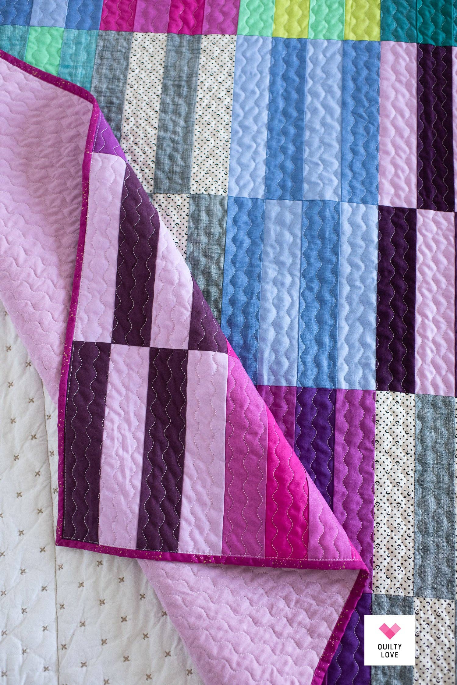 Quilty Love - Wholesale Craft Sewing Kit - Jelly Stripes Printed PAPER pattern7