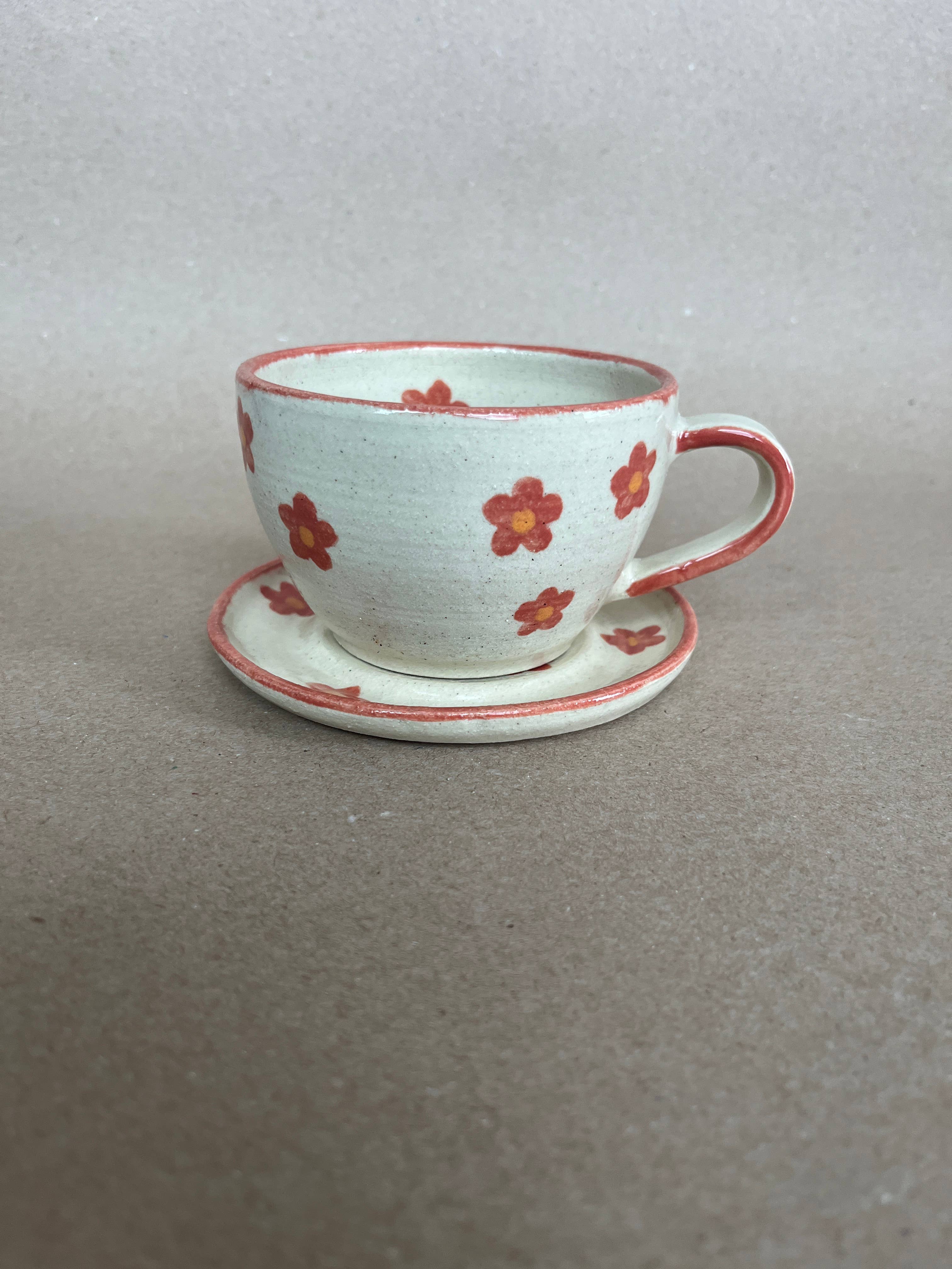 Ninth House Goods – Großhandel Teeservice – Blush Floral Tee-/Cappuccino-Set