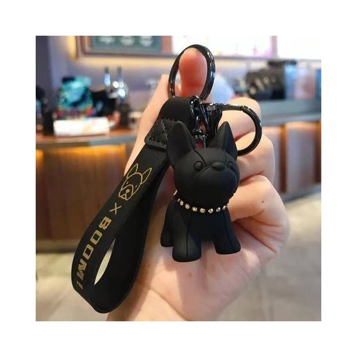 UZ Wholesale Store – Engroshandel Nøglering - Dame – Charmerende fransk bulldog nøglering