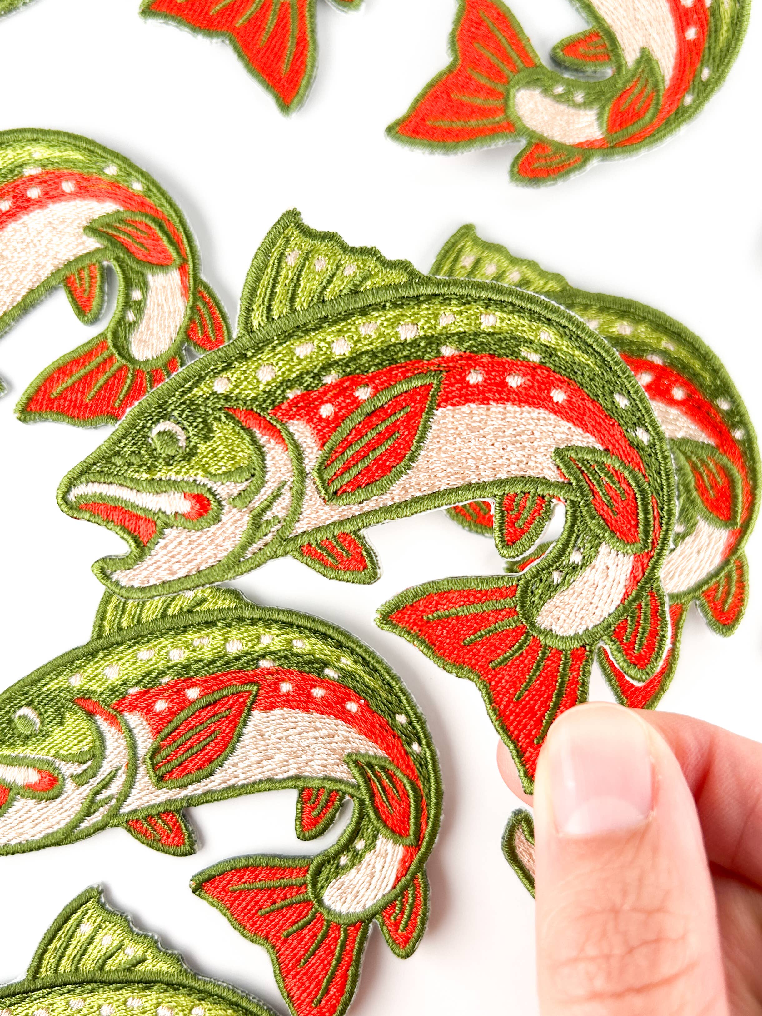 Field Trip Threads - Wholesale Patch - Brook Trout Patch – Embroidered Iron-On Fisherman Patch2