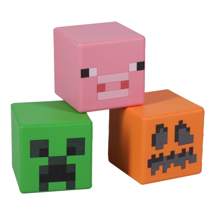 Paladone UK – wholesale Stress relief ball/dough – Minecraft Stress Blocks CDU of 124