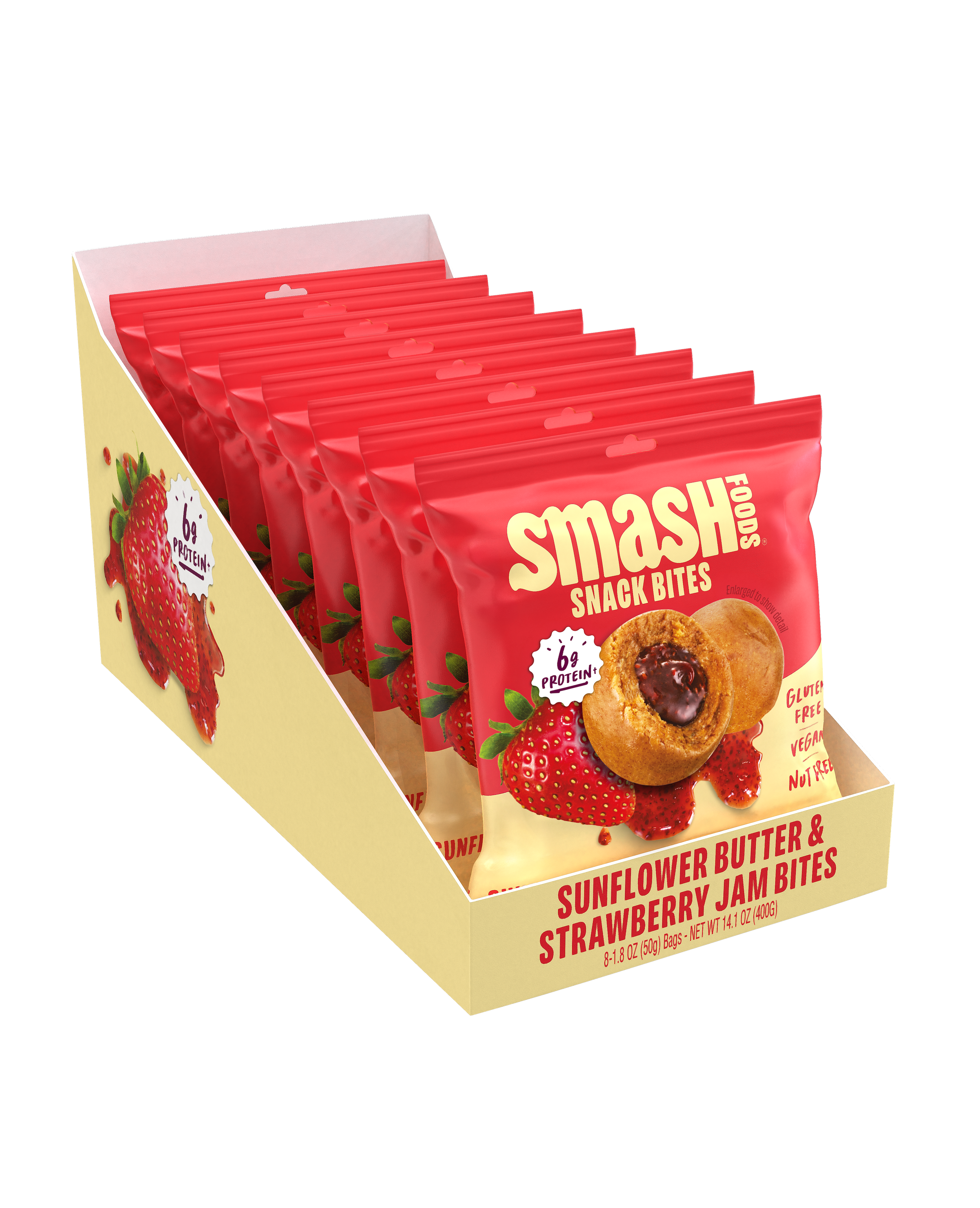 Smash Foods - Wholesale Snack Bar - Smash Snack Bites - Sunflower Butter & Strawberry3