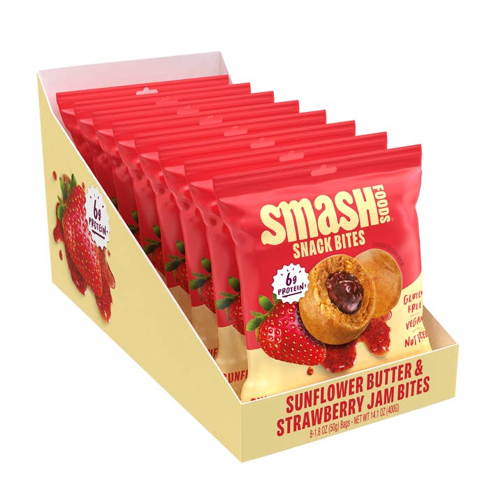 Smash Foods - Wholesale Snack Bar - Smash Snack Bites - Sunflower Butter & Strawberry3