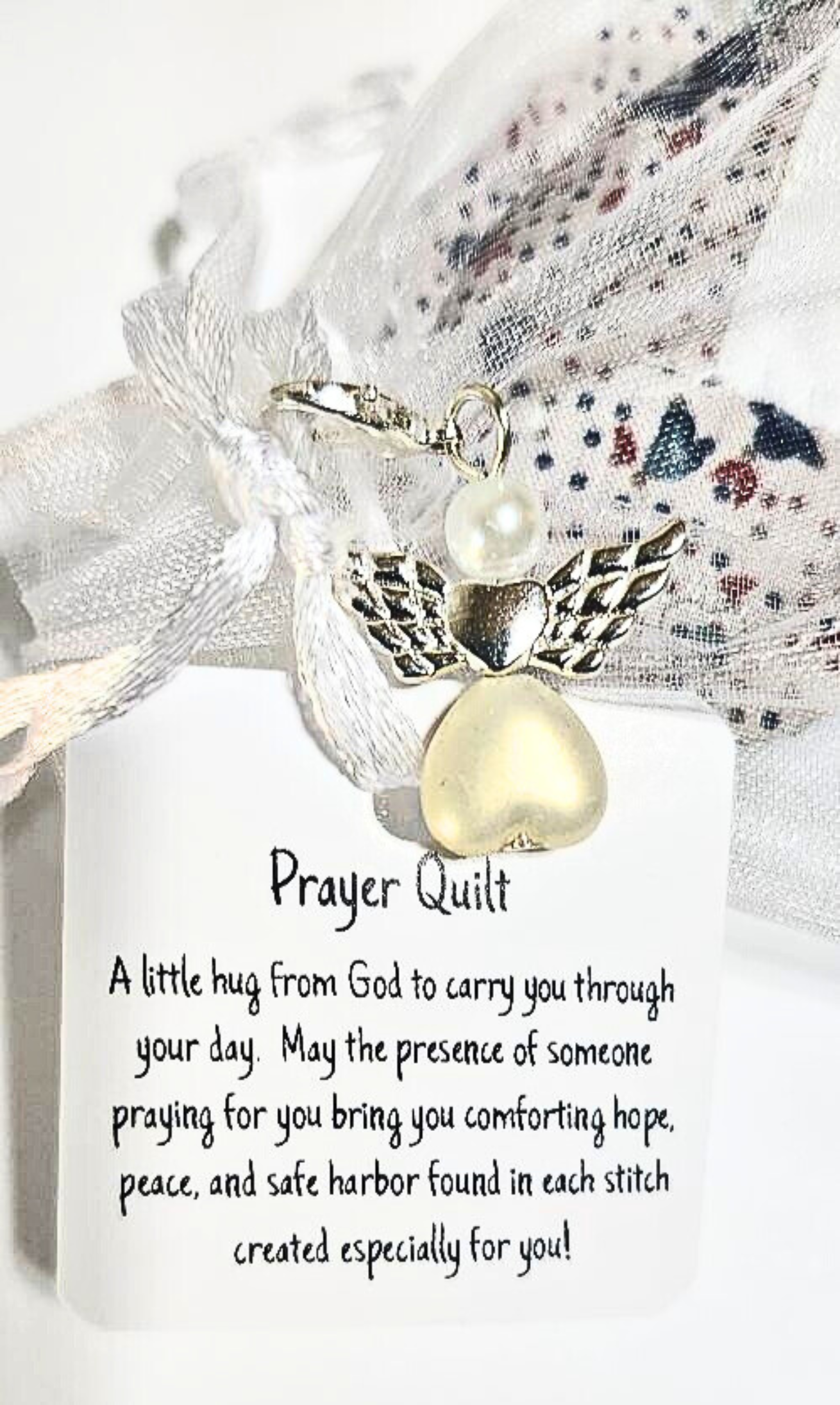 Paradise Island Gold and Silver - Wholesale Keepsake Coin/Token - Multicolor Mini Prayer Quilt – Premium Angel Charm Gift5