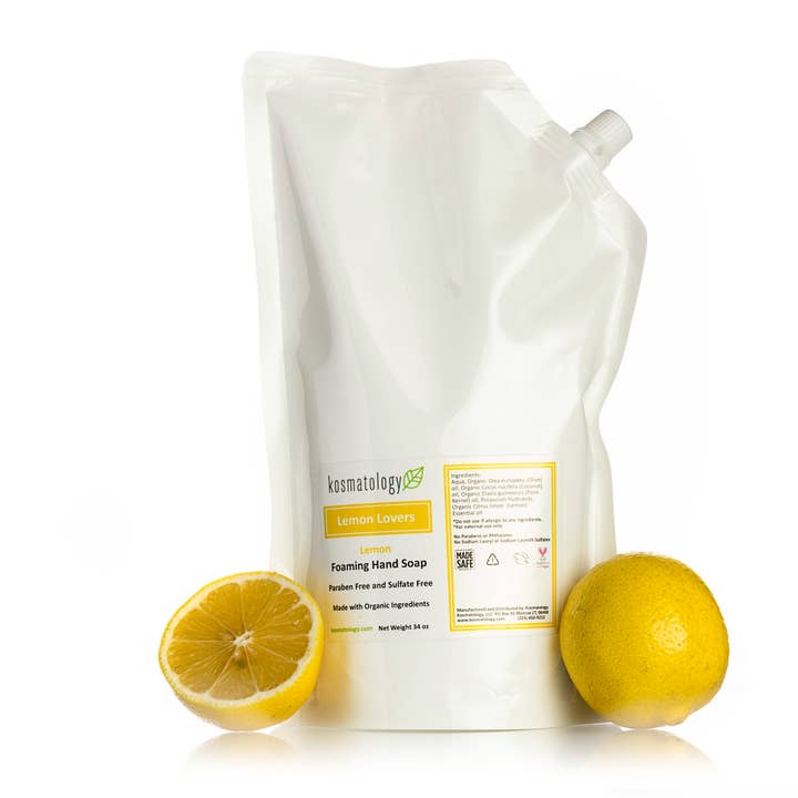 Kosmatology - Wholesale Hand Soap/Wash - Lemon Foaming Hand Soap Refill | Organic - 34oz3