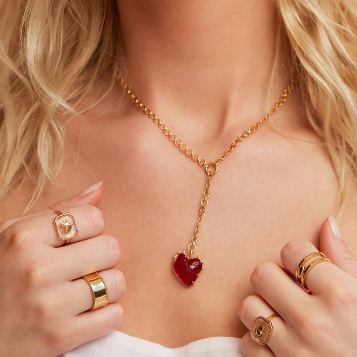 Shop Lausanne - Wholesale Y-Neck/Lariat Necklace - Beating Heart Lariat3