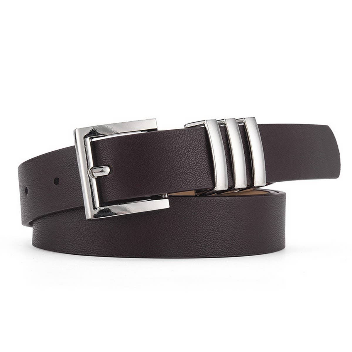 ACCITY - Wholesale Belt - Women's - MATTE KOREAN-STYLE METAL SQUARE BUCKLE BELT_CWASC058012